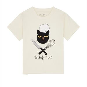 Mini Rodini Cream Cat Chef Kids T-Shirt